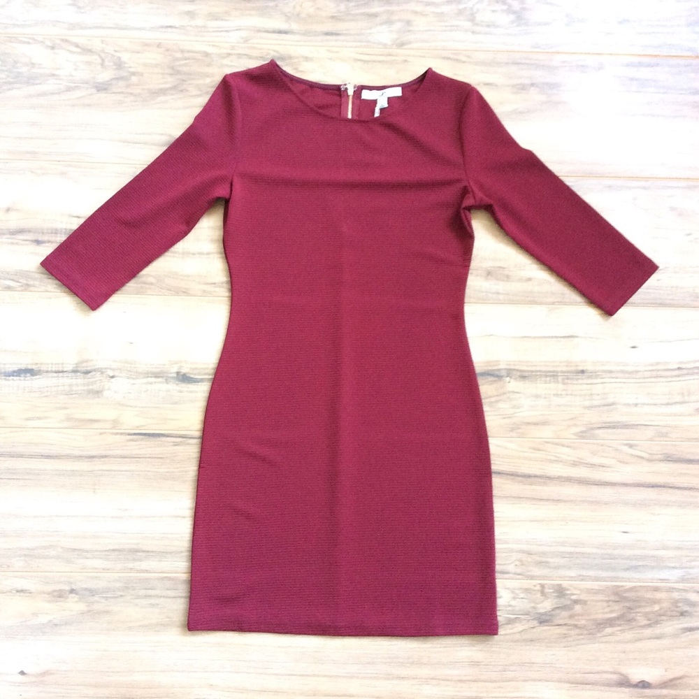 Maroon bodycon dress
